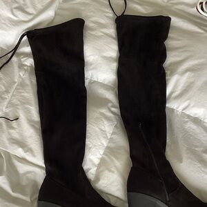 Black Over the Knee Women's Boots (Velvet and never worn)
